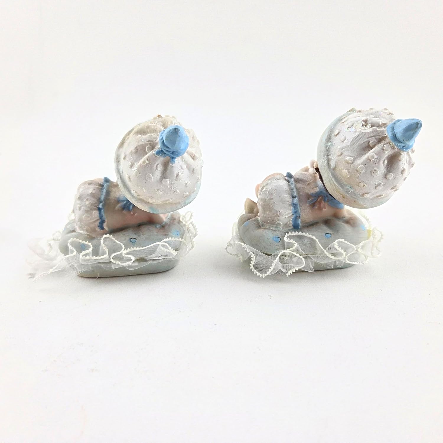 Party Favors Plus Baby Boy on Pillow Figurines Multicolor Polyresin 3 Inch Set of 2
