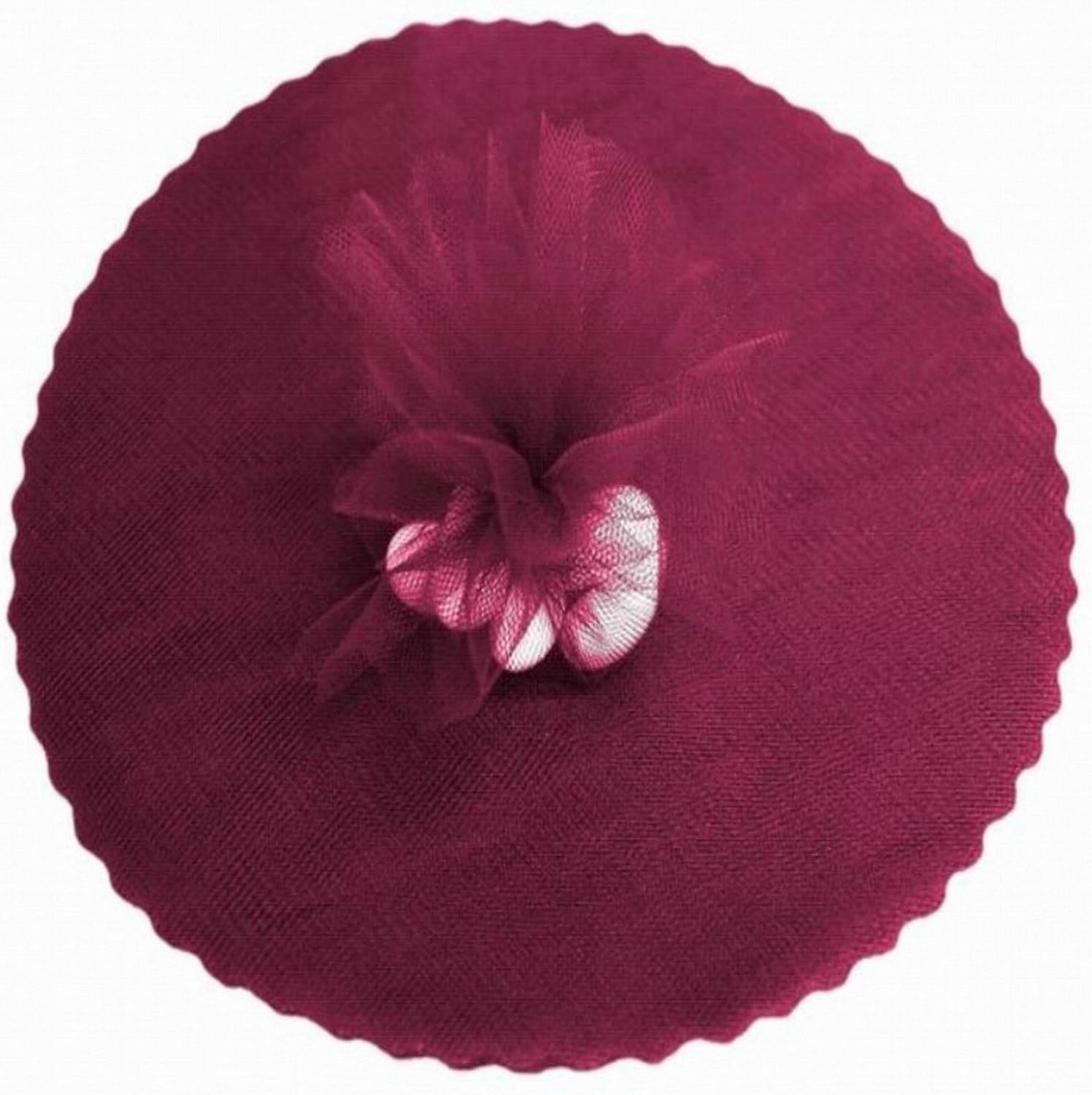 Party Favors Plus Burgundy Scalloped Tulle Circles 9 Inches 100 Count