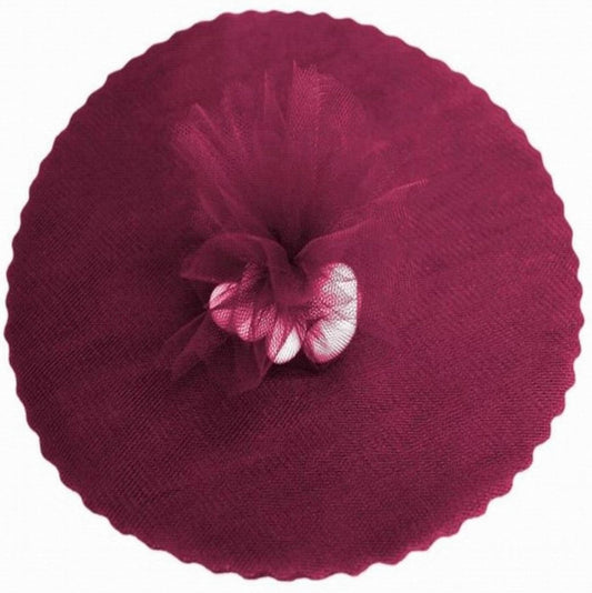 Party Favors Plus Burgundy Scalloped Tulle Circles 9 Inches 100 Count