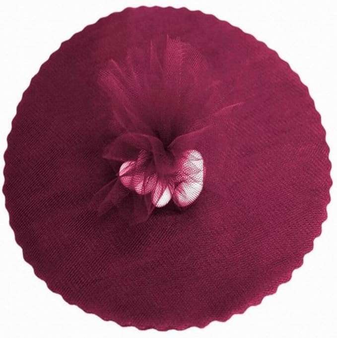 Party Favors Plus Burgundy Scalloped Tulle Circles 9 Inches 100 Count