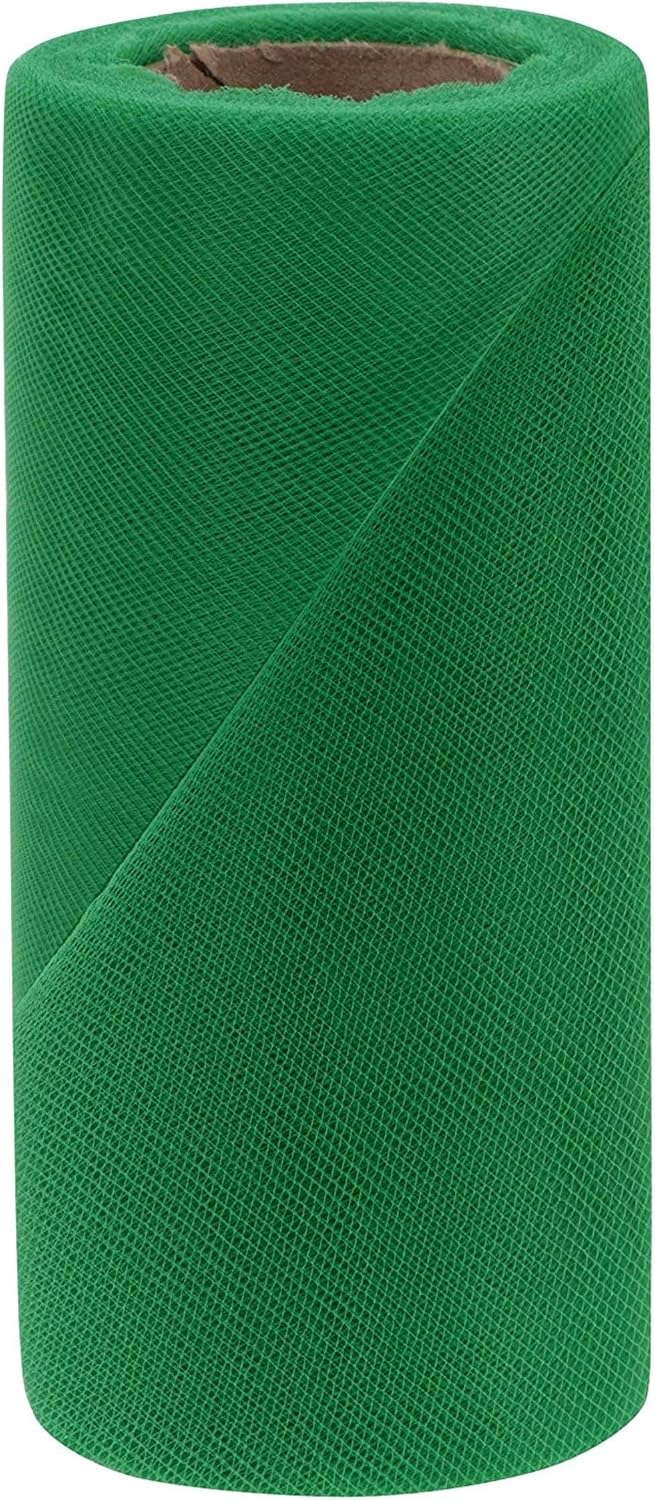 Party Favors Plus Kelly Green Tulle Fabric Roll 6in X 50yd