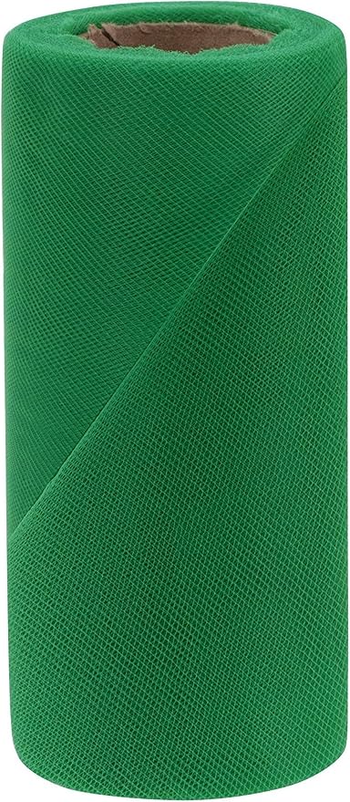 Party Favors Plus Kelly Green Tulle Fabric Roll 6in X 50yd