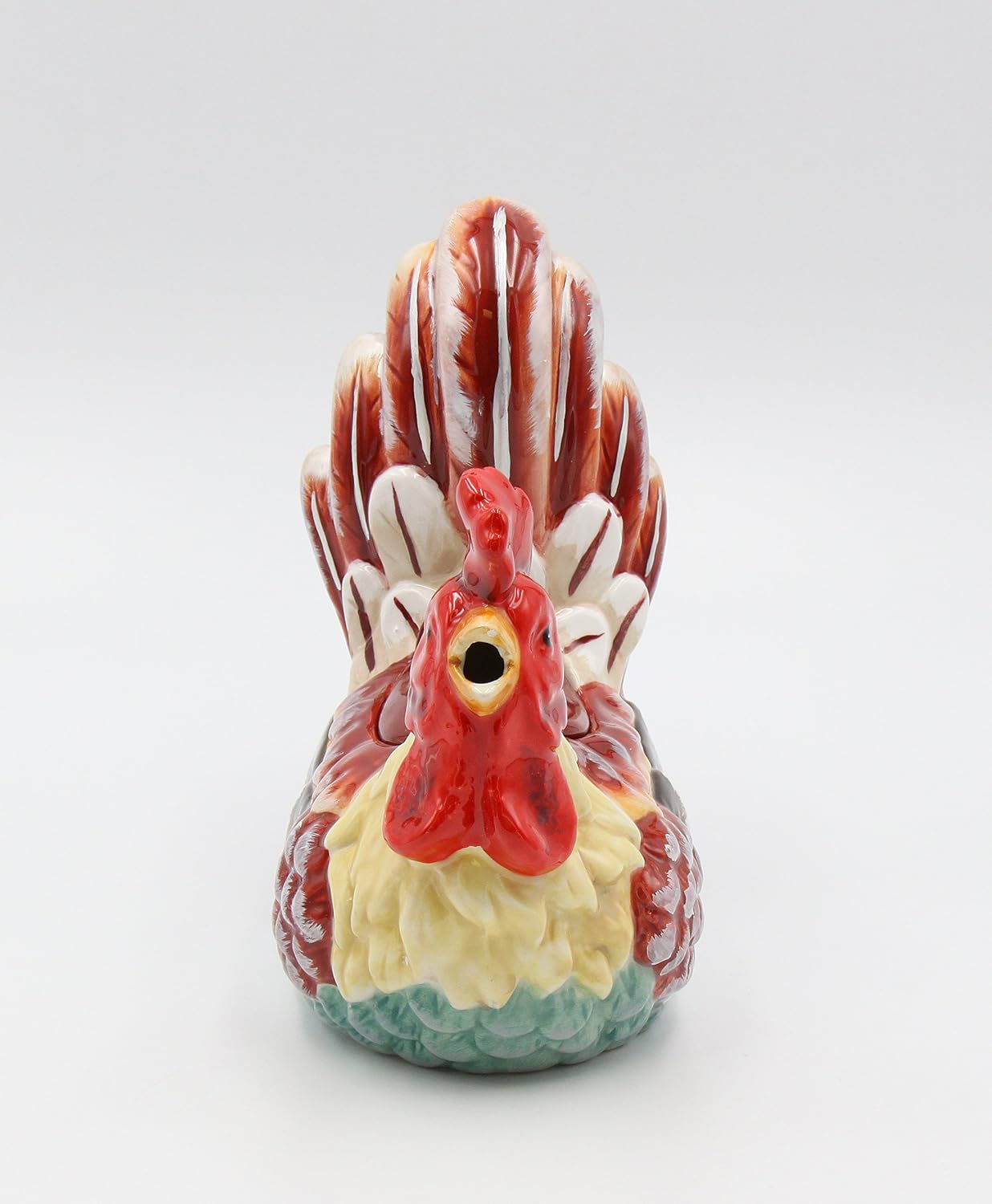 Appletree Design A Day in the Country Rooster Ceramic Teapot 7-1/2" H