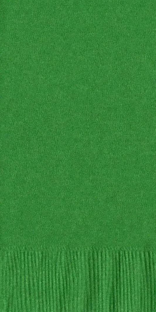 Party Favors Plus 200 Count Kelly Green 2-Ply Paper Dinner Hand Towel Napkins 7.5" x 4.25"