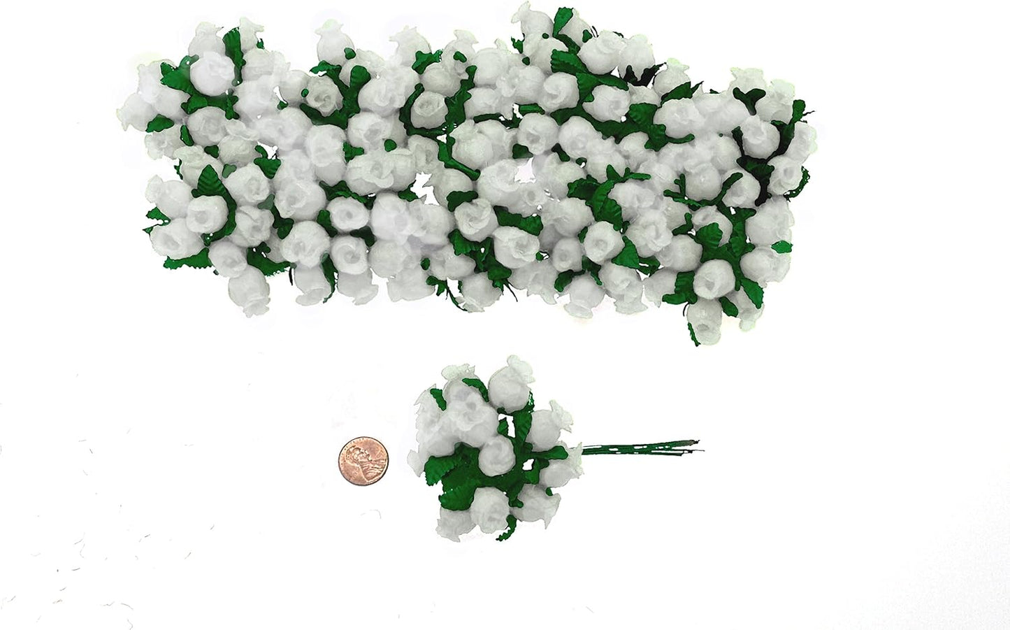 Party Favors Plus White Silk Poly Rose Favor Flower Pick 144 Count