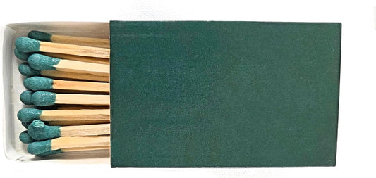 Party Favors Plus Plain Hunter Green Cover Wooden Matches Box 50 Count