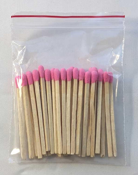 Party Favors Plus Multicolor Wooden Match Sticks 1000 Count 2" with 50 Matchboxes Light Pink