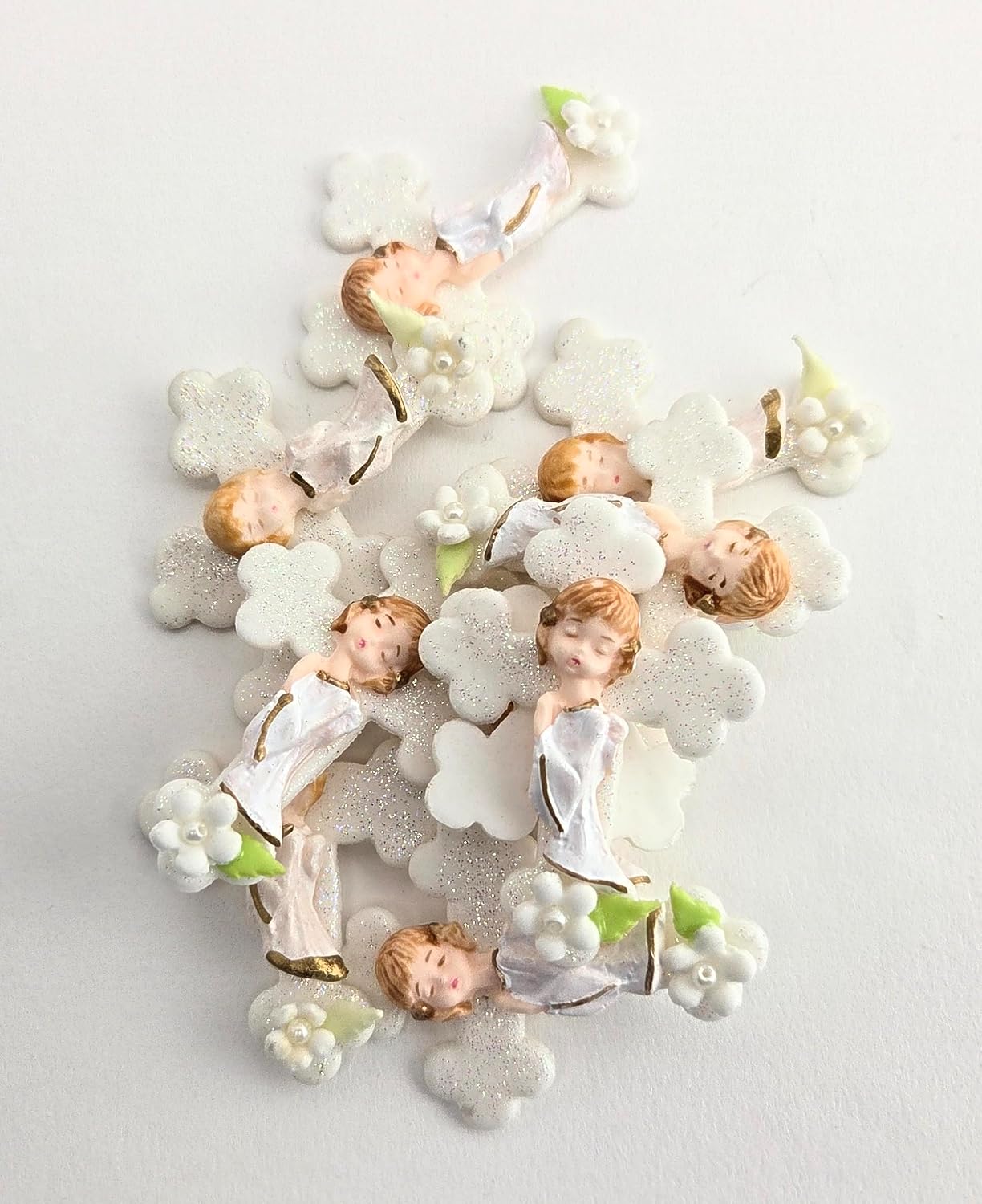 Party Favors Plus Cold Porcelain Girl in White Cross Shape Capia Favor 10 Count
