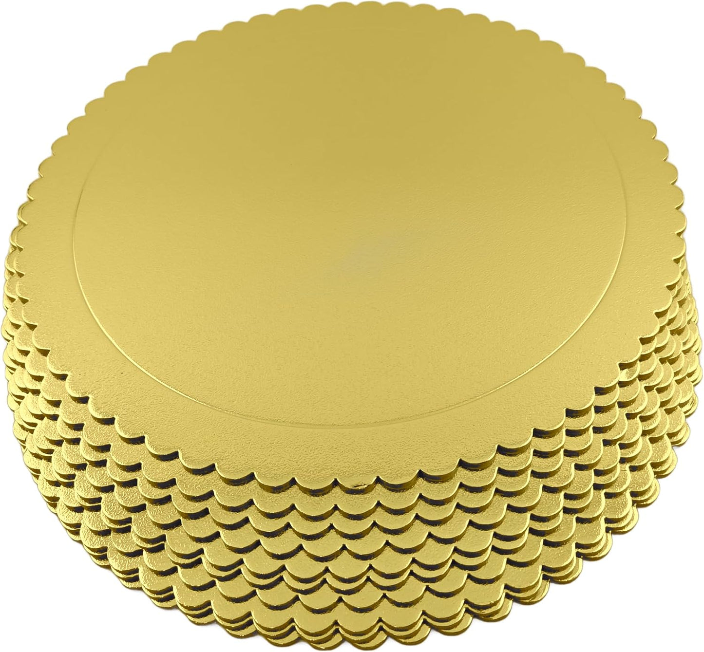 Party Favors Plus Round Cake Boards Gold Foil Scalloped 16 Inch 10 Count