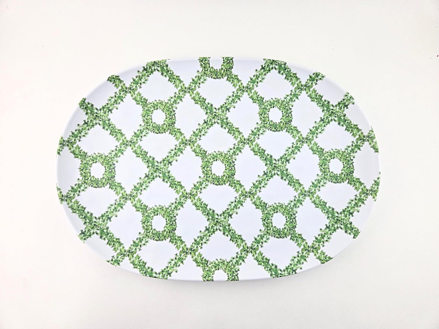 Party Favors Plus Tropiary Trellis Melamine Serving Tray 17 X 12 In