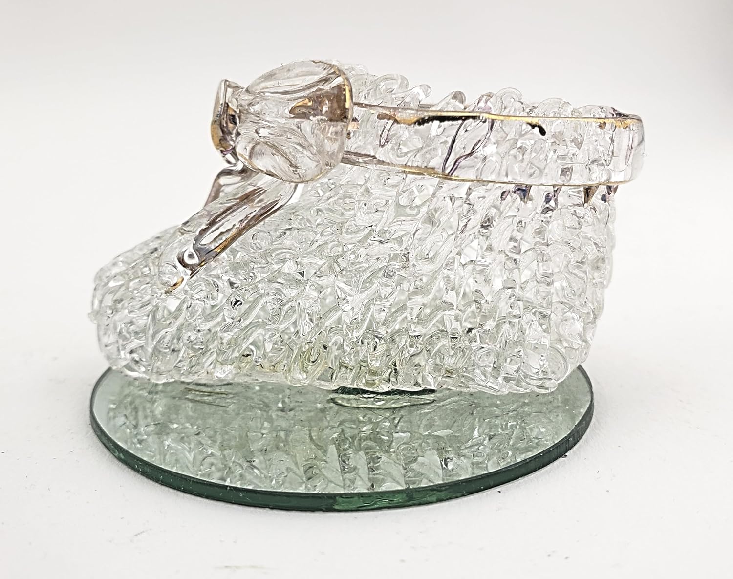 Party Favors Plus Clear Polyresin Crystal Baby Bootie Figurine 1.5 Inch