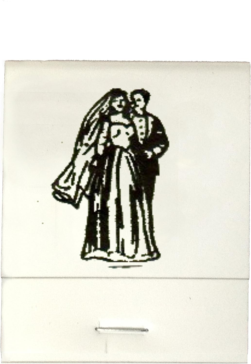 Party Favors Plus White Imprinted Bride and Groom Matchbooks 50 Count