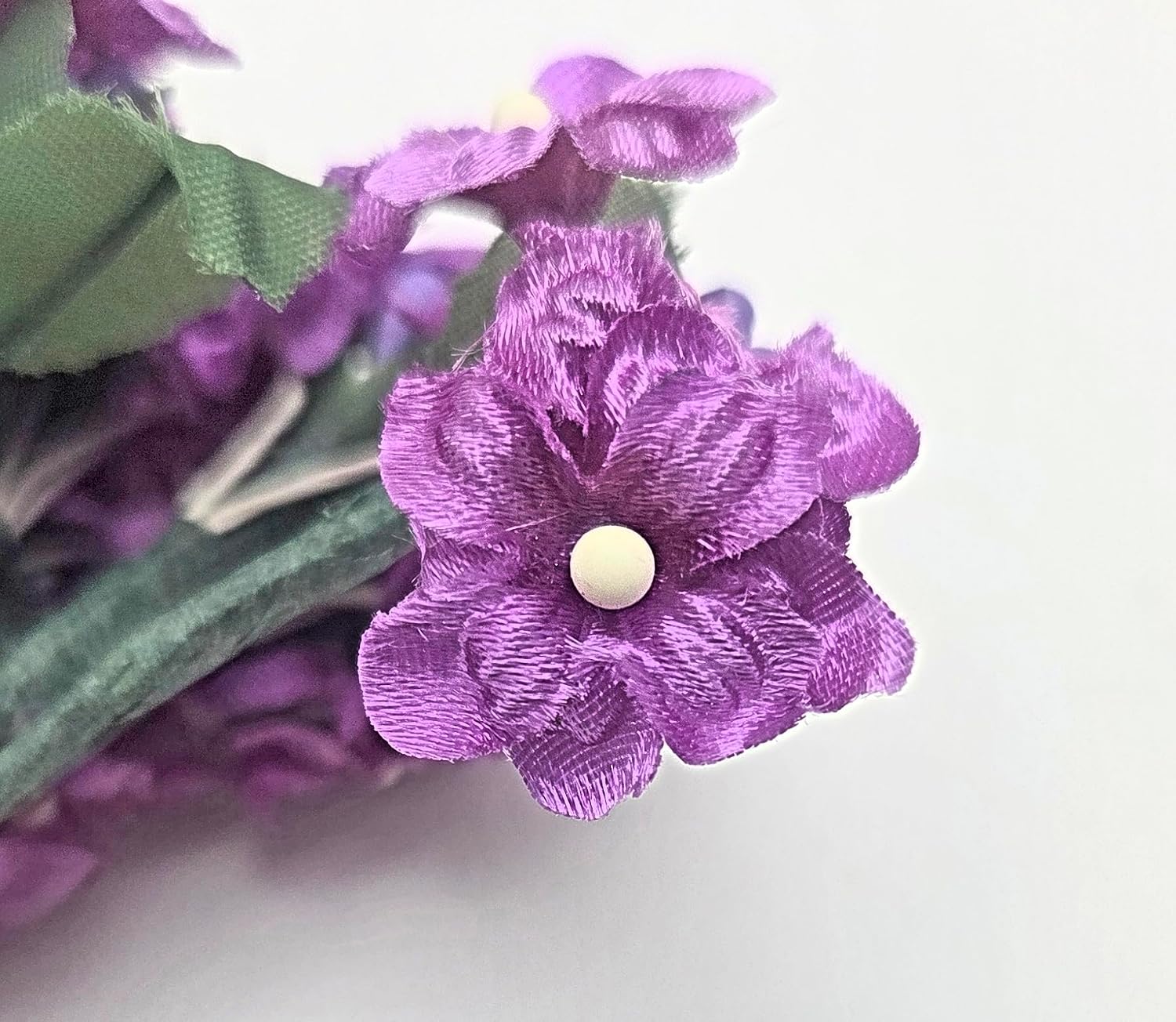 Purple Fabric Daisy Flower Bouquet with Wire Stems, 192 Pieces