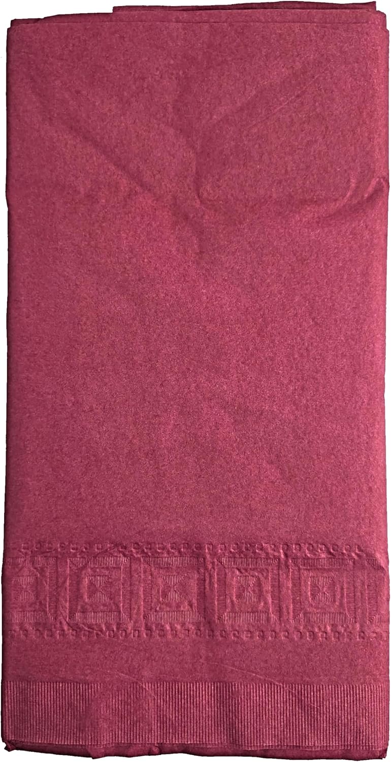 Party Favors Plus Disposable Tablecloth Burgundy 54x108 Inch 2 Pack