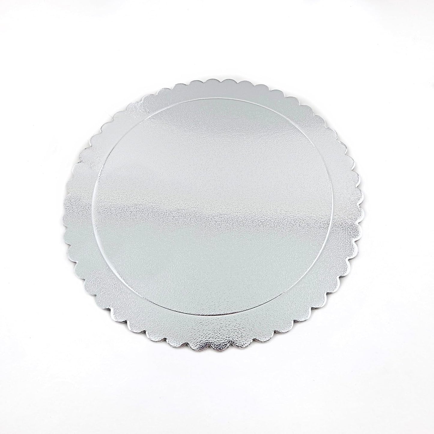 Party Favors Plus Silver Round Cake Boards Scalloped Edge Heavy Duty 8 Inch 5 Count