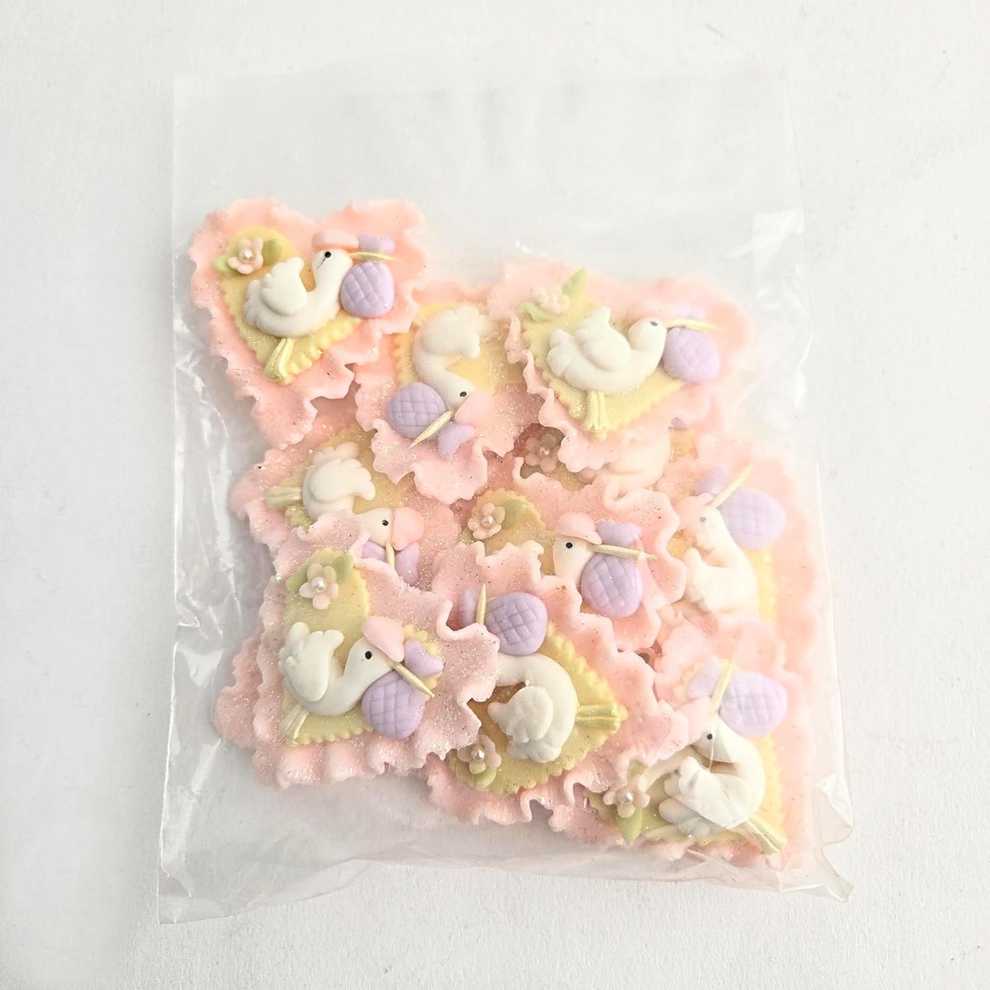 Party Favors Plus Cold Porcelain Stork Capia Baby Shower Favor 12 Count