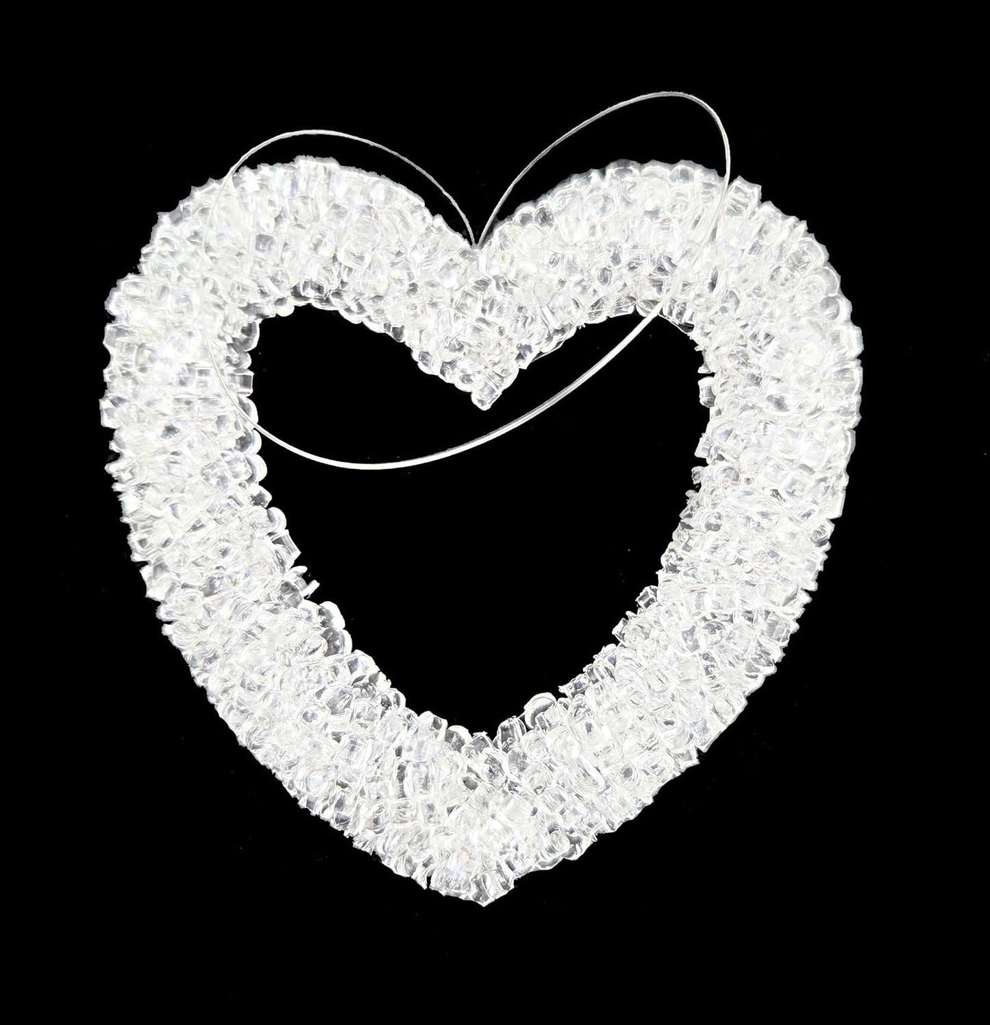 Party Favors Plus Heart Hanging Ornaments Clear Plastic 3 Inch 7 Piece