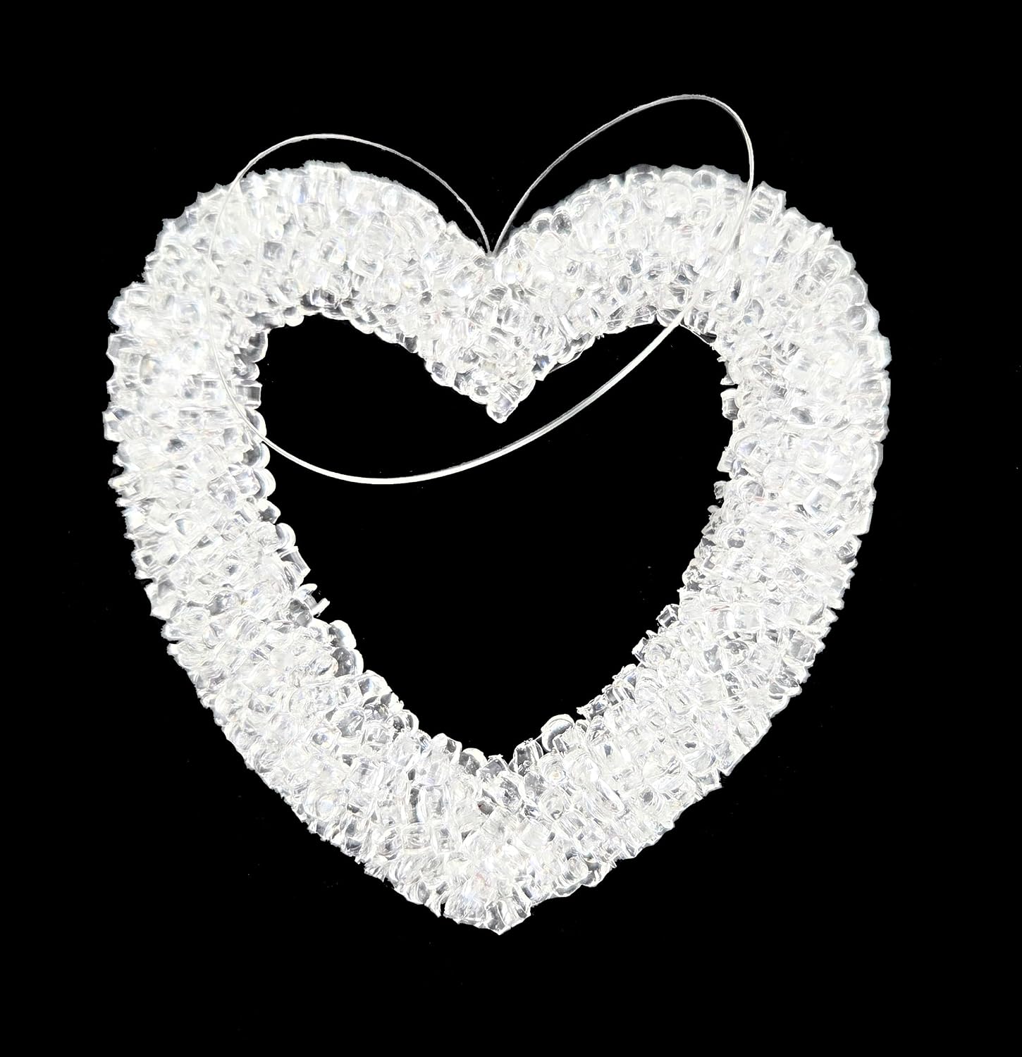 Party Favors Plus Heart Hanging Ornaments Clear Plastic 3 Inch 7 Piece