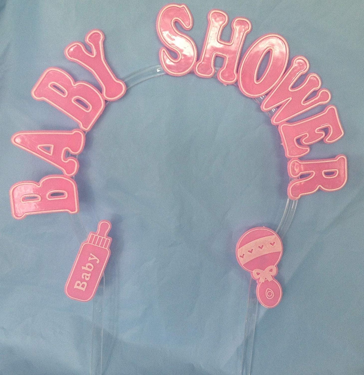 Party Favors Plus Pink Plastic Arch Cake Decoration 9 Inch White Accent