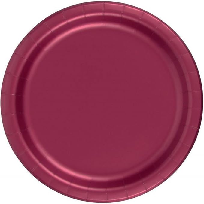 Party Favors Plus Burgundy Paper Plates 48 Count