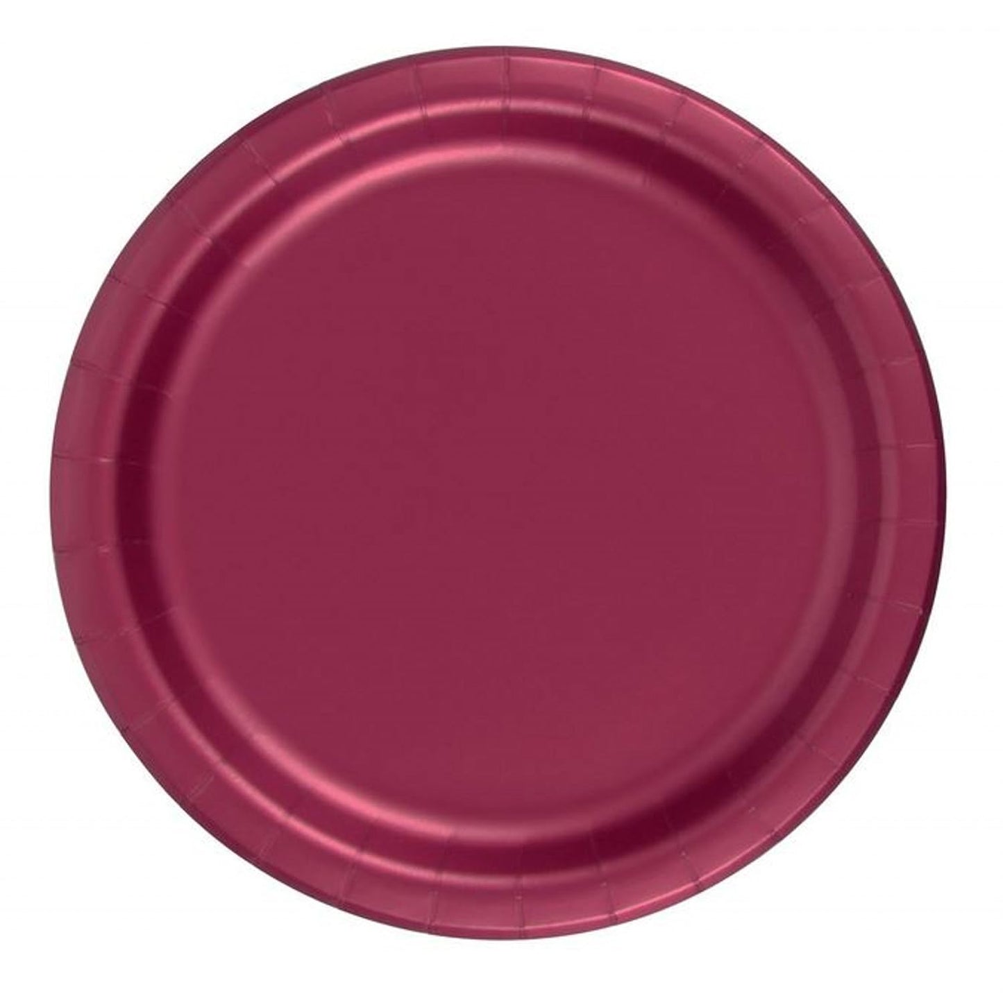 Party Favors Plus Burgundy Paper Dessert Plates 7 Inch 24 Count