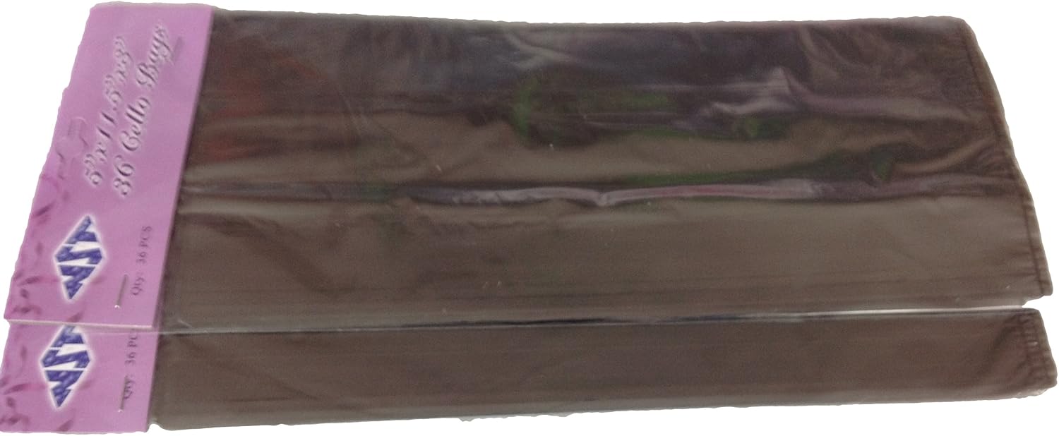 NST Plain Black Cello Treat Bags 72 Pack 5" x 11.5" x
