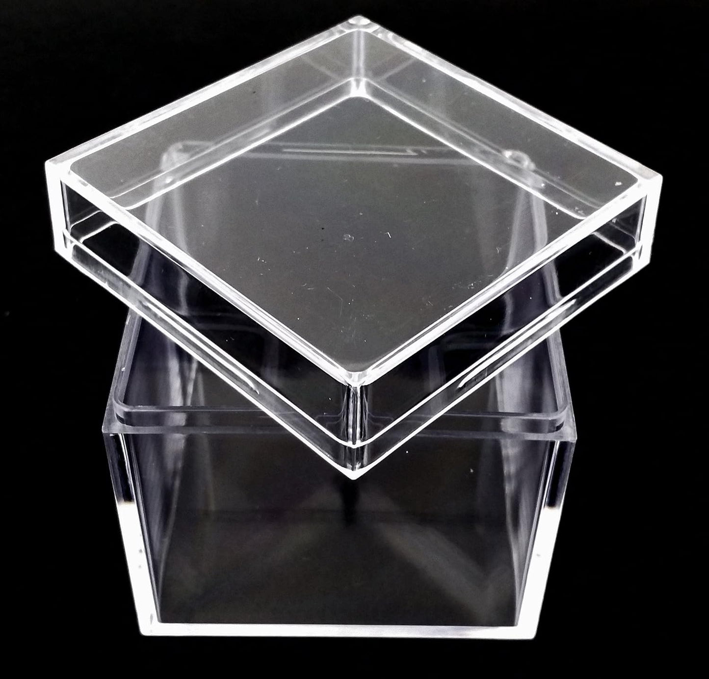 Party Favors Plus Clear Plastic Square Fillable Ornament Box 12 Count