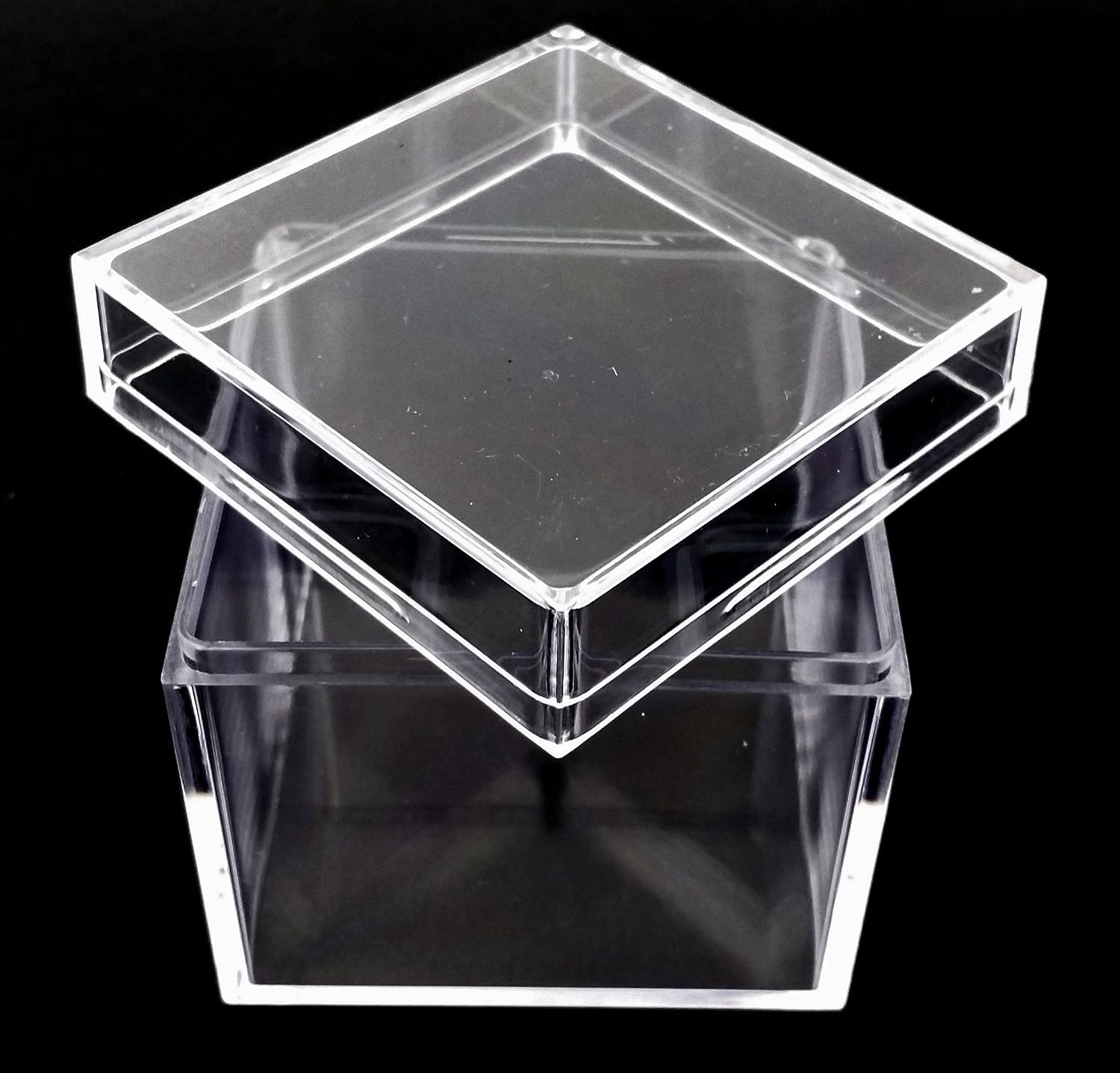 Party Favors Plus Clear Plastic Square Fillable Ornament Box 12 Count