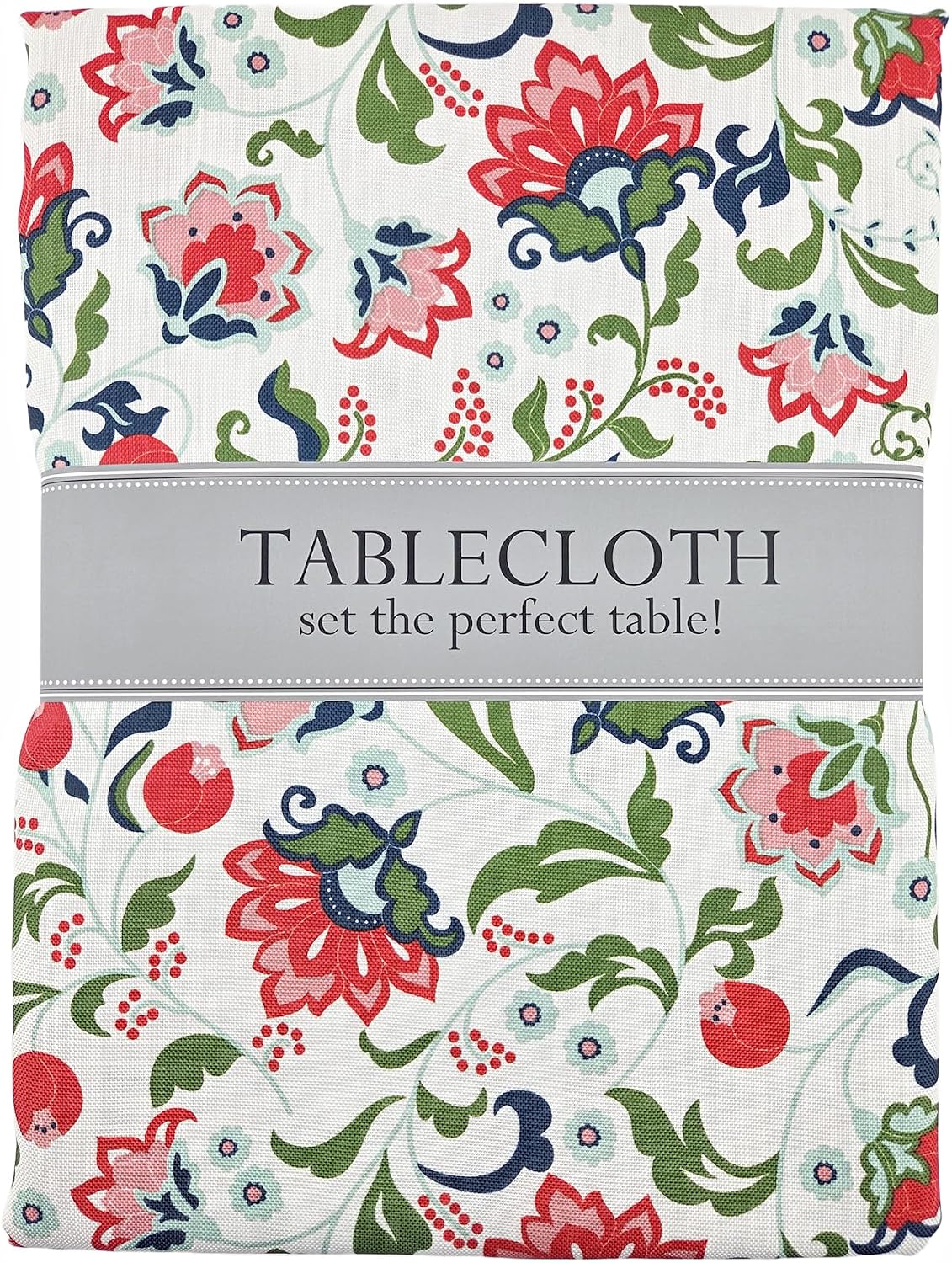 Party Favors Plus Garden Floral Outdoor Tablecloth with Zipper 60 x 120 In