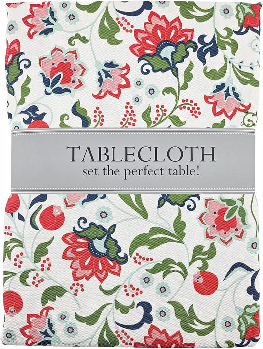 Party Favors Plus Garden Floral Outdoor Tablecloth with Zipper 60 x 120 In