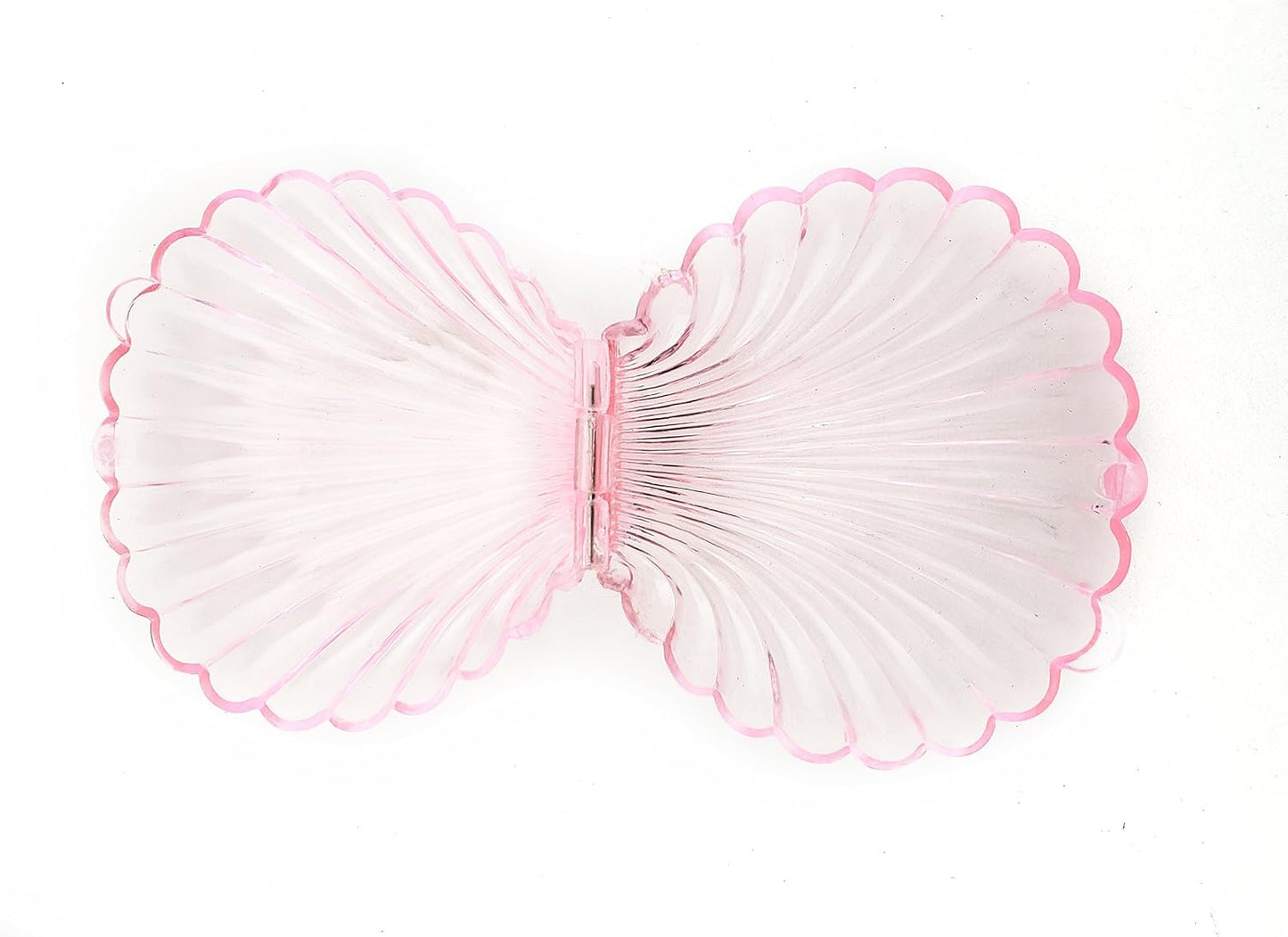 Party Favors Plus Clear Pink Plastic Shell Candy Boxes 12 Count