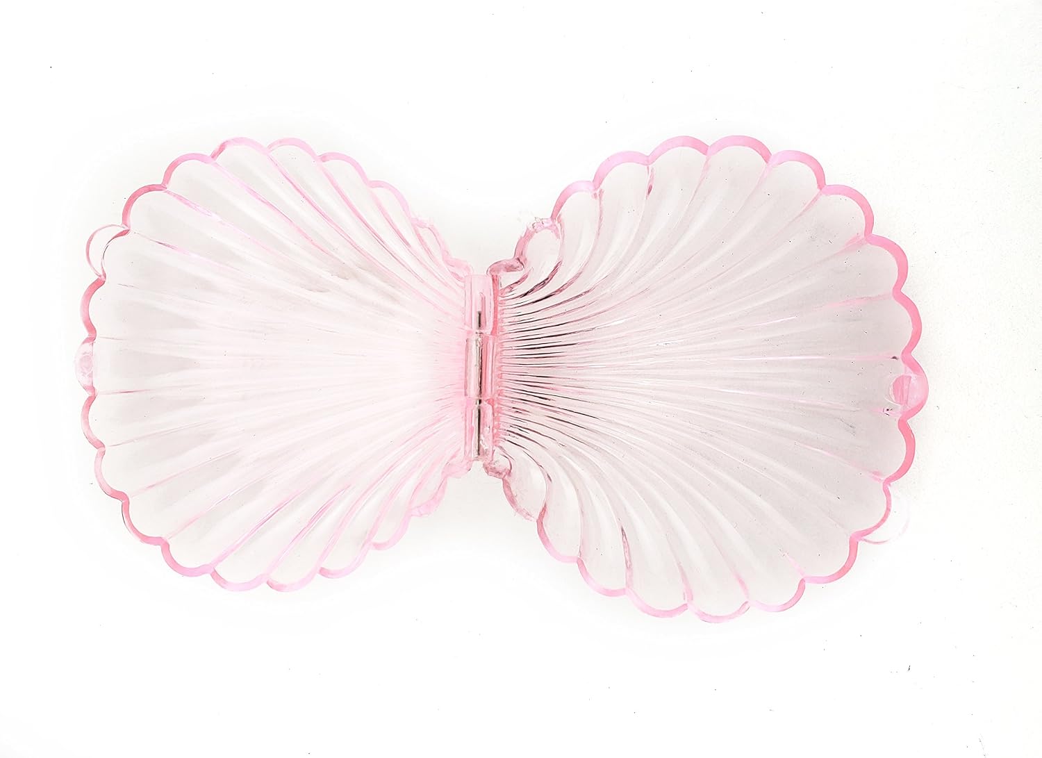 Party Favors Plus Clear Pink Plastic Shell Candy Boxes 12 Count