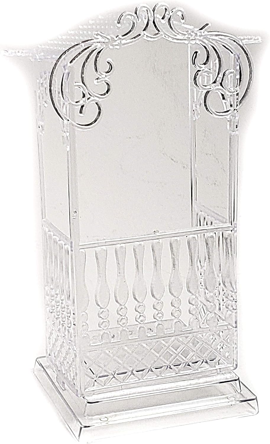 Party Favors Plus Clear Plastic Cake Top Stand Square Gazebo 8.5 Inch
