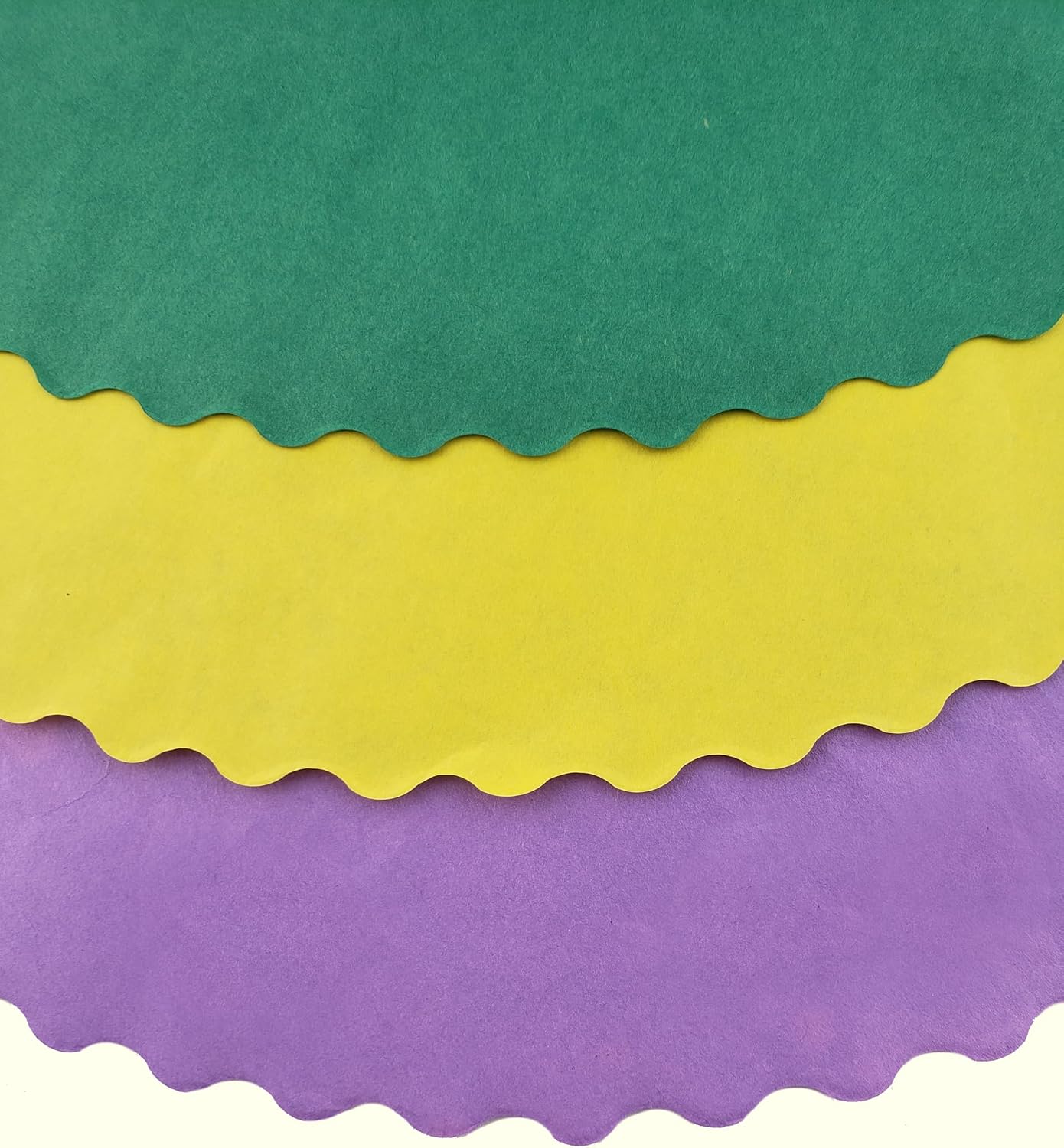 Party Favors Plus Mardi Gras Round Paper Placemats Scalloped 14 Inch 24 Count