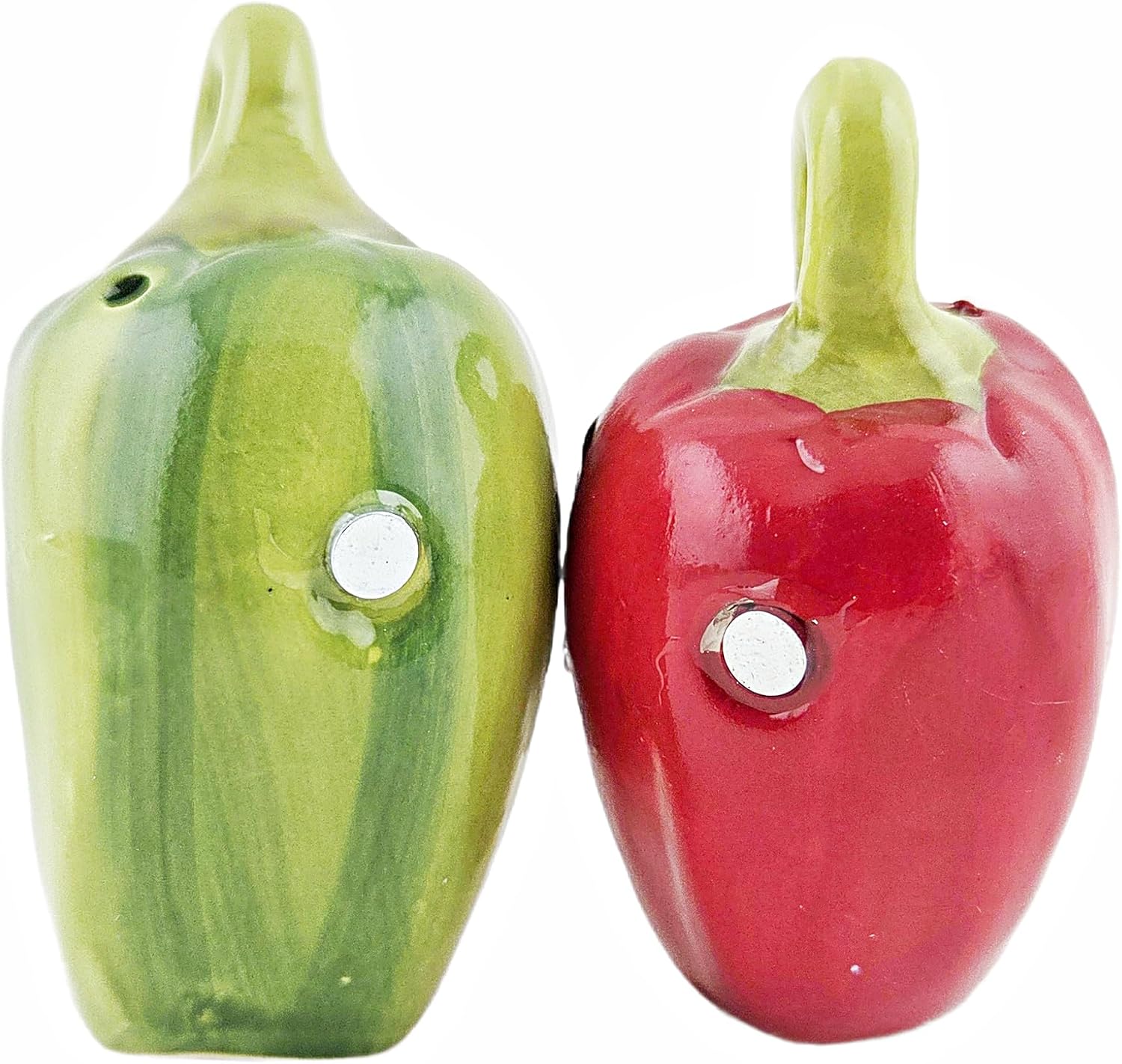 Party Favors Plus Ceramic Chili Pepper Salt and Pepper Shaker Set Red Green 3 Inch