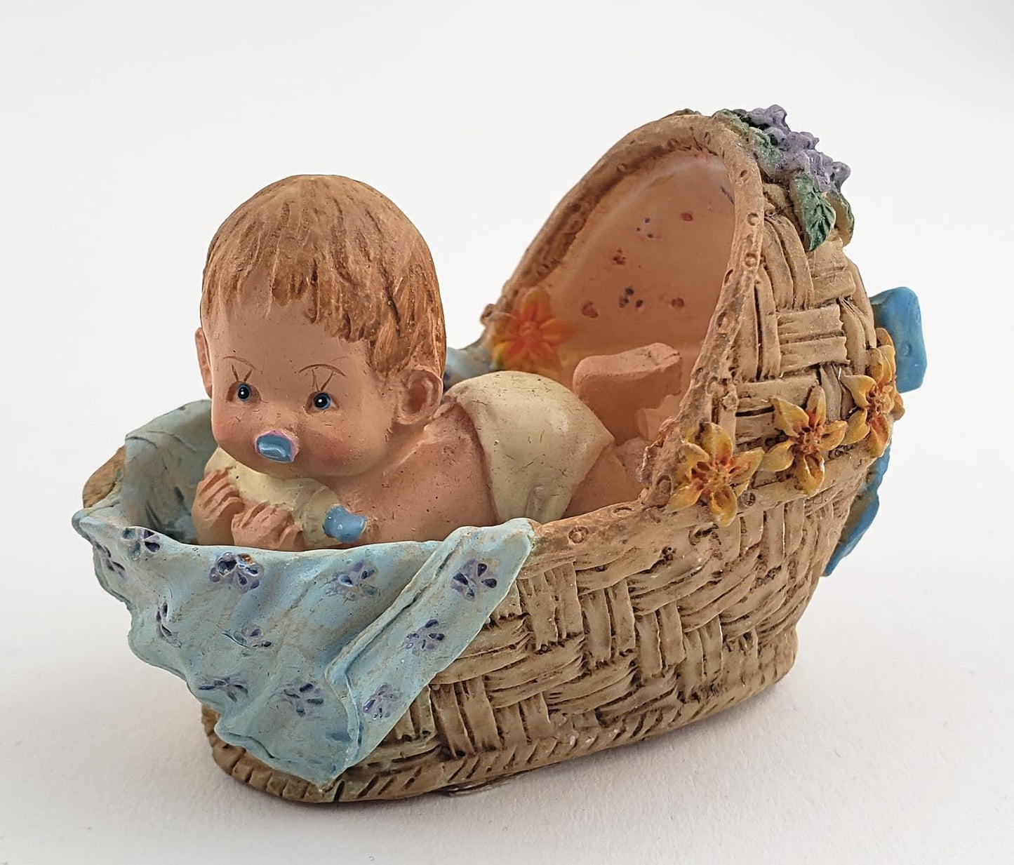 Party Favors Plus Blue White Polyresin Baby Figurine Set of 3