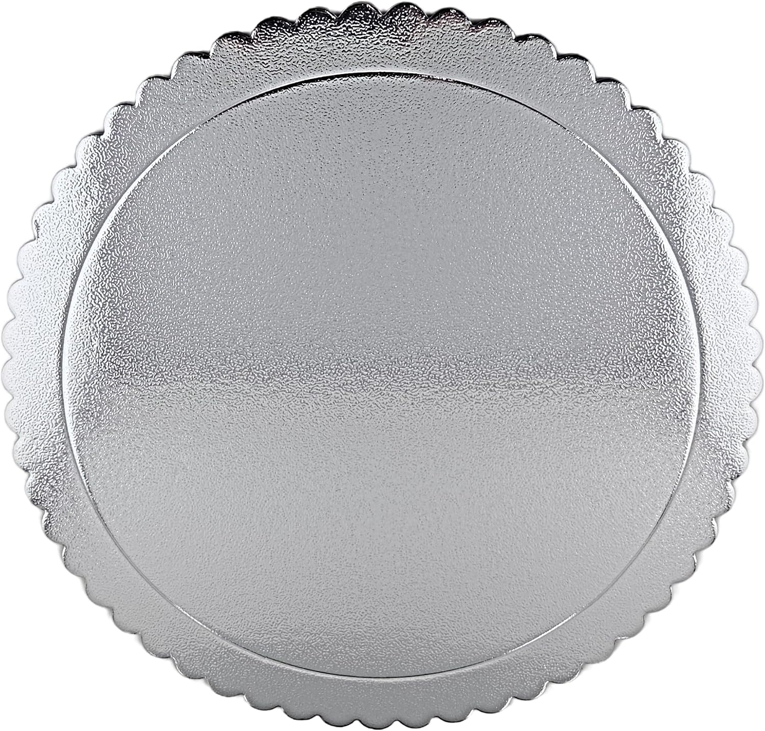 Party Favors Plus Silver Round Cake Boards Scalloped Edge Heavy Duty 12 Inch 5 Count