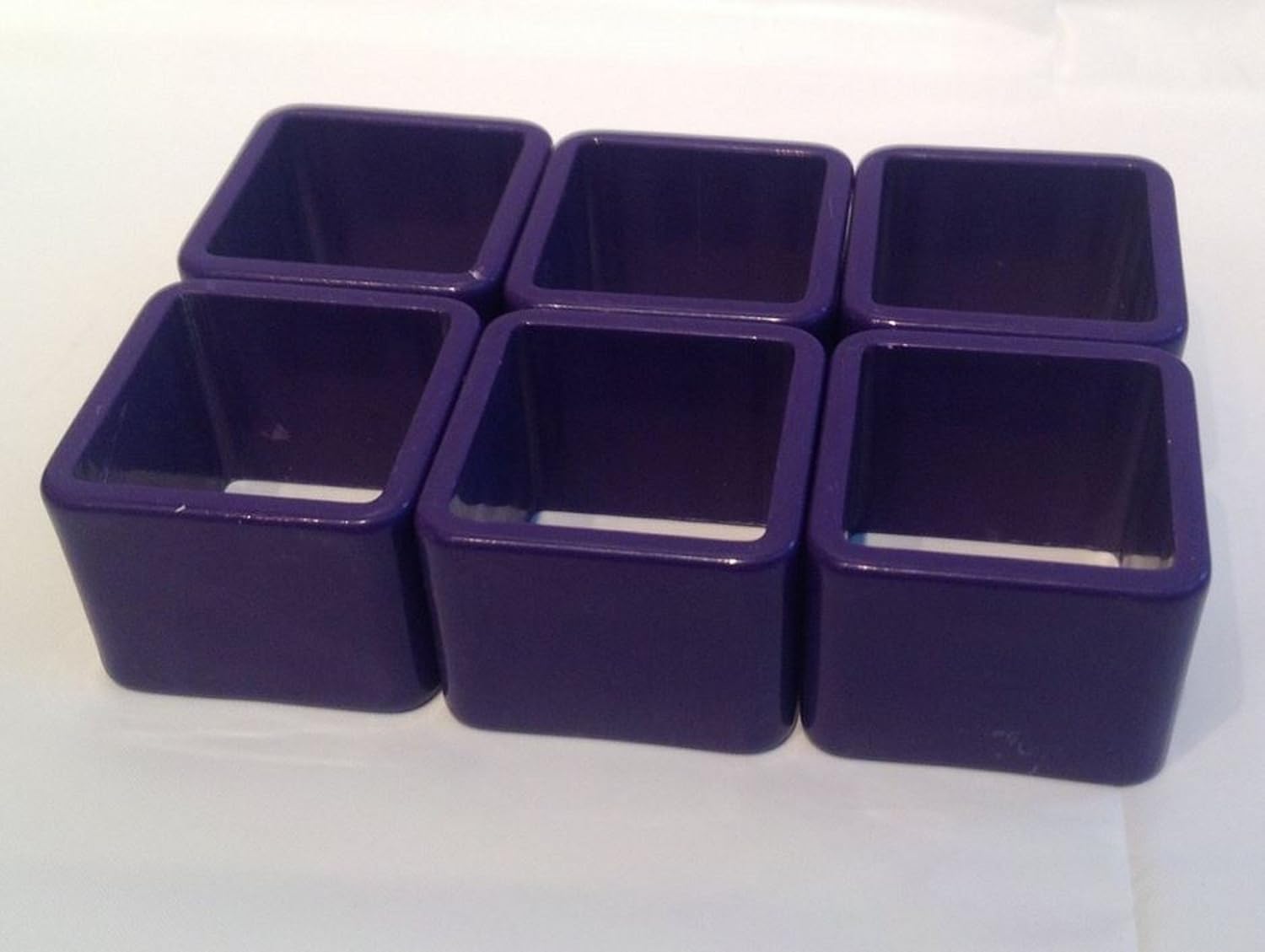 Party Favors Plus Purple Square Plastic Napkin Rings 6 Count
