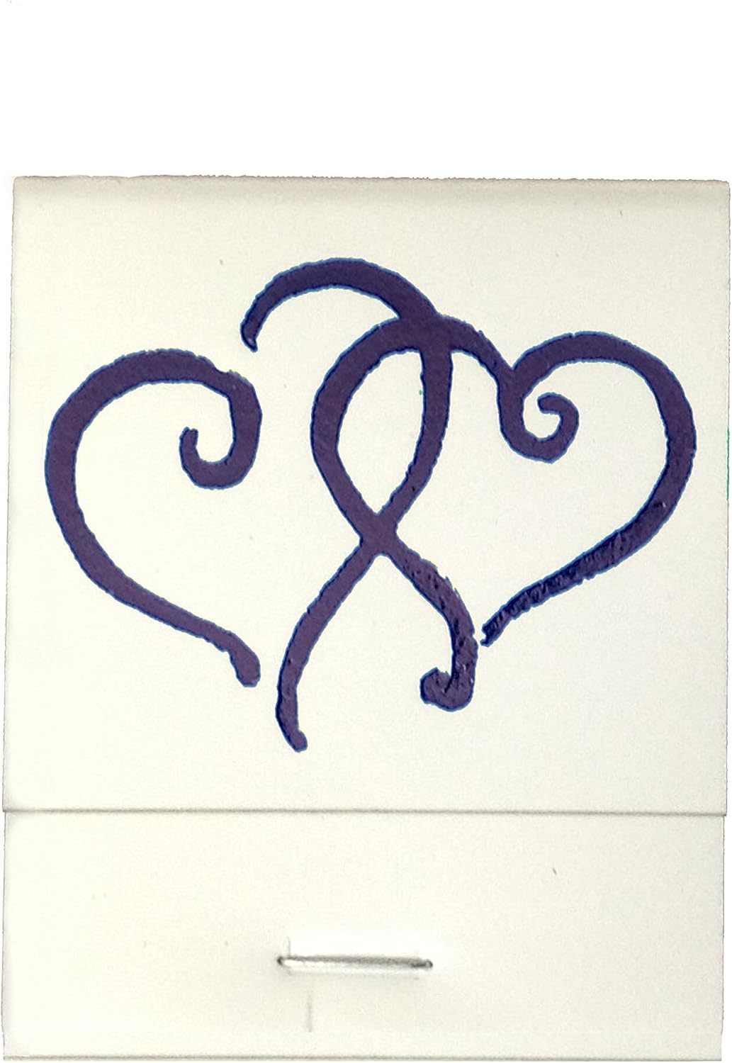 Party Favors Plus White Matchbooks Printed Hearts Purple 50 Count