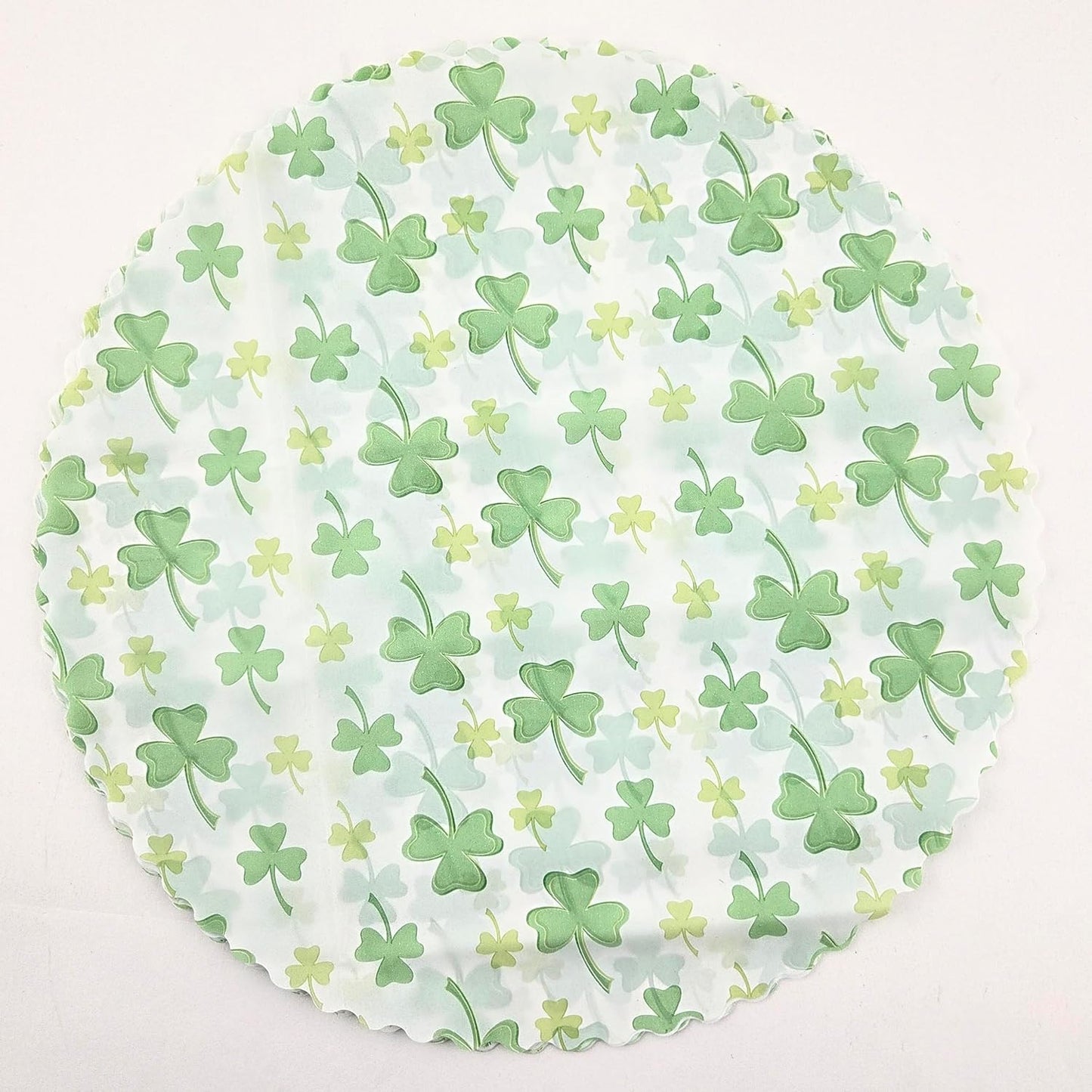 Party Favors Plus White Green Polyresin Shamrock Placemats 14 Inch 24 Pack