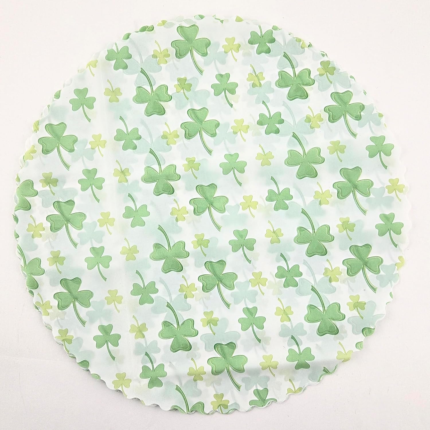 Party Favors Plus White Green Polyresin Shamrock Placemats 14 Inch 24 Pack