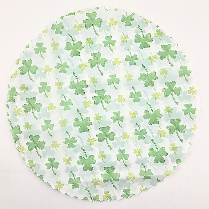 Party Favors Plus White Green Polyresin Shamrock Placemats 14 Inch 24 Pack