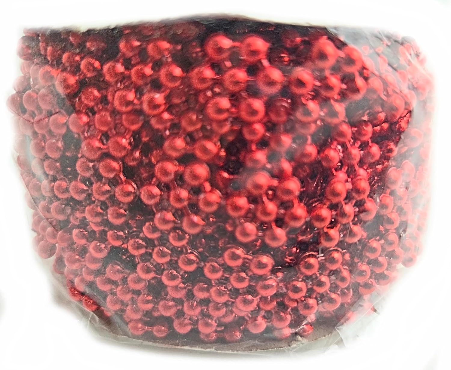 Party Favors Plus Red Metallic Pearl Bead Garland Flower Star Shape 10 Yards