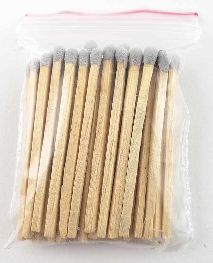 Party Favors Plus Multicolor Wooden Match Sticks 1000 Count 2" with 50 Matchboxes Cool Gray