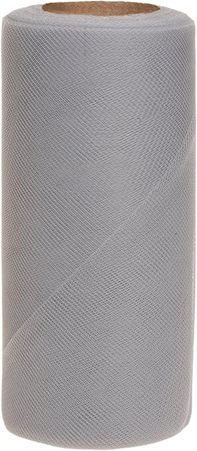 Party Favors Plus Gray Tulle Fabric Roll 6in X 50yd