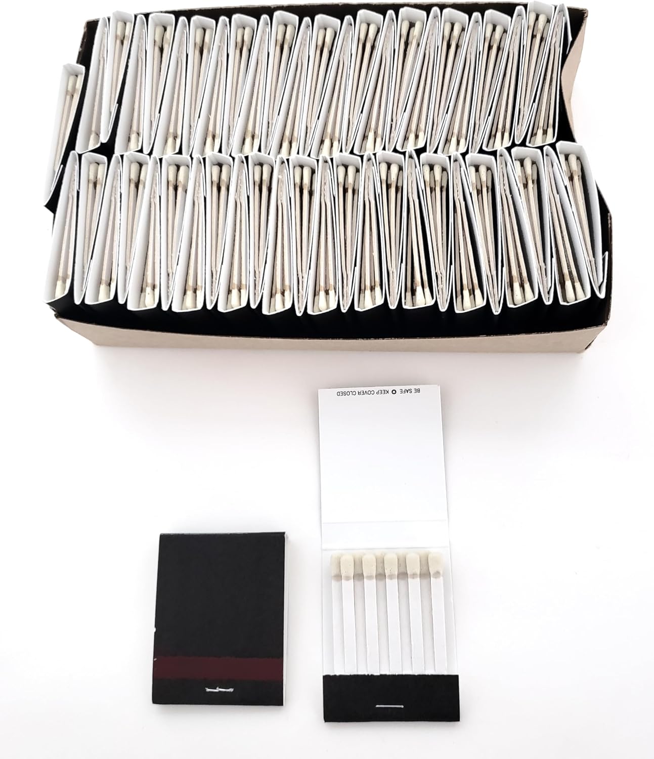 Party Favors Plus Plain Black 20 Strike Matchbooks 100 Count