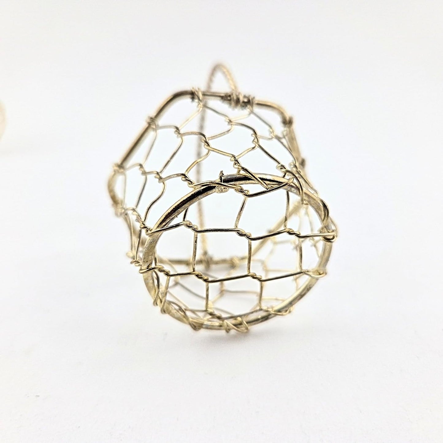 Party Favors Plus Gold Tone Miniature Hexagon Wire Basket with Twisted Handle 3.25 Inch 3 Piece Set