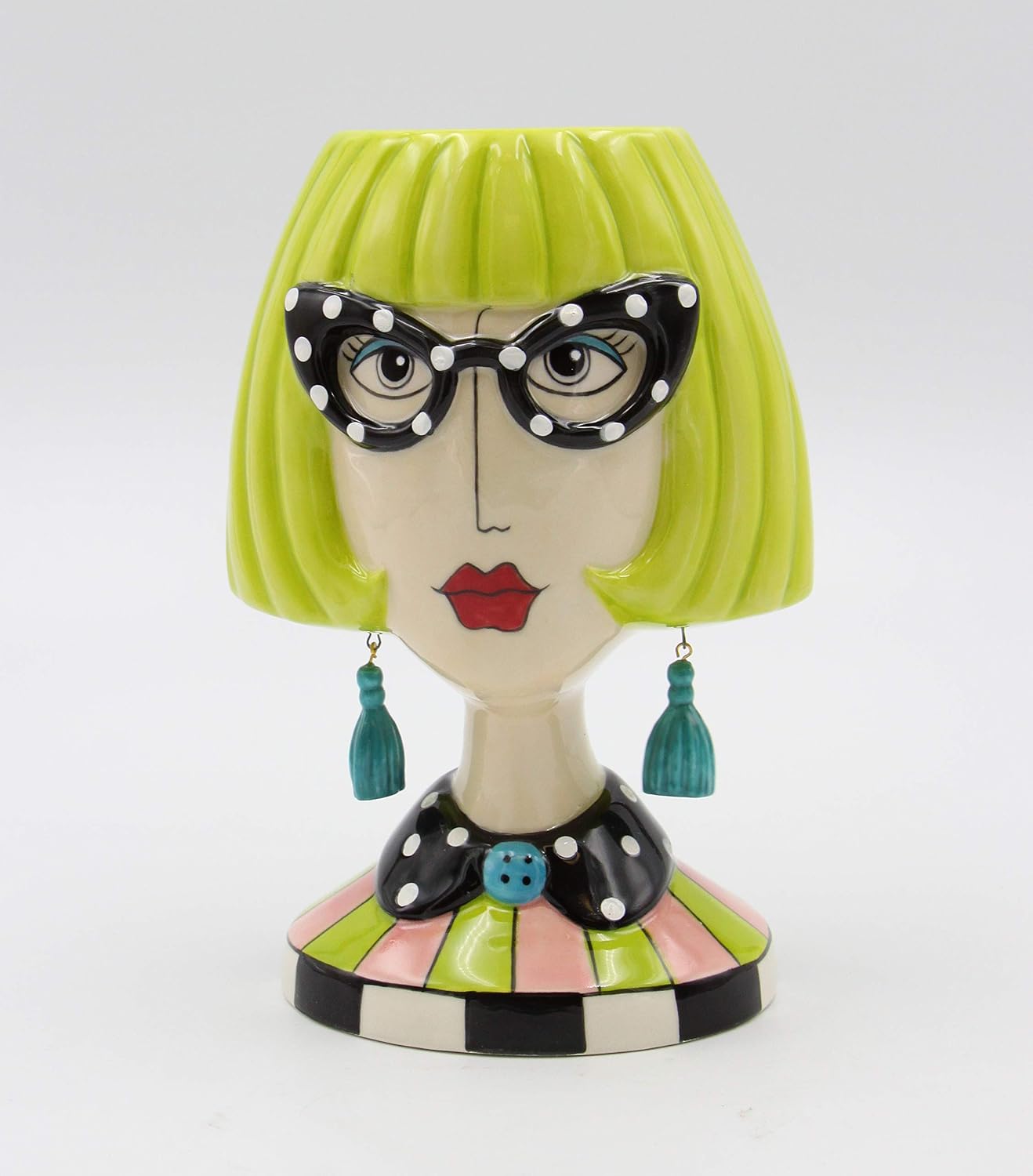 Cosmos Gifts Fine Ceramic Dollymama Lady Novelty Vase 8.85" H