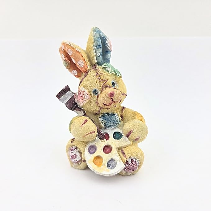 Party Favors Plus Polyresin Rabbit Figurine Paint Palette 3.5 Inch