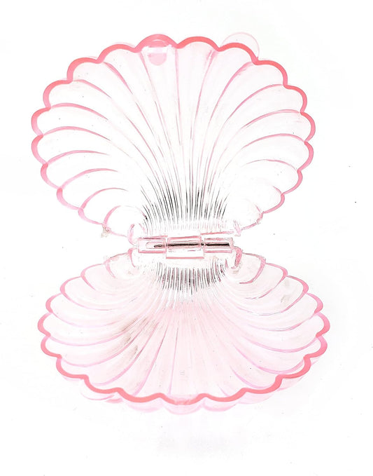 Party Favors Plus Clear Pink Plastic Shell Candy Boxes 12 Count